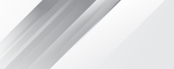 Abstract white silver grey for wide banner background