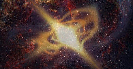Star explosion in a galaxy of universe. Elements of this image furnished by NASA