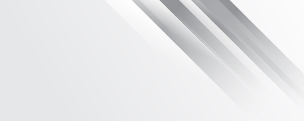 Abstract white silver grey for wide banner background