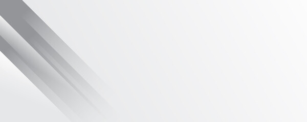 Obraz premium Elegant soft gray white light stripes pattern texture wide banner background