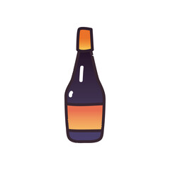 alcohol bottle fill and gradient style icon vector design