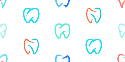 Seamless pattern with Dental. Icon design. Template elements