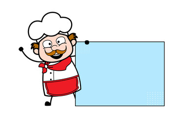 Cartoon Businessman with Blank Banner