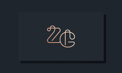 Minimal clip initial letter ZG logo. This logo inspiration from clip typeface.It will be suitable for which company or brand name start those initial.
