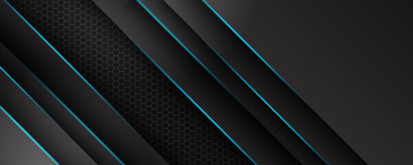 Template metallic blue and shine lighting frame layout design technology innovation concept with space your text.