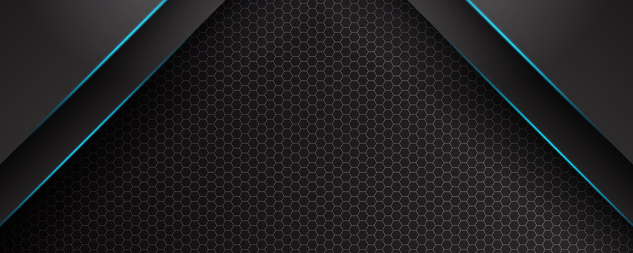 Template metallic blue and shine lighting frame layout design technology innovation concept with space your text.