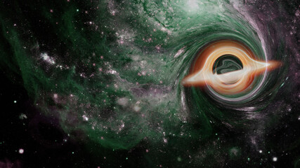 Black hole system. Elements of this image furnished by NASA