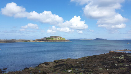 Fototapeta na wymiar Castle Cornet, St Peter Port Harbour, Guernsey Channel Islands