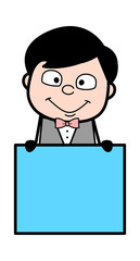 Cartoon Groom Showing Blank Board
