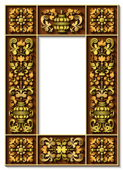 Vector abstract ornamental ethnic vintage frame.