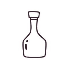 alcohol bottle line style icon vector design