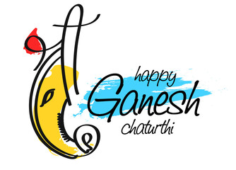 Lord Ganesha , Ganesh festival illustration of Lord Ganpati background for Ganesh Chaturthi festival of India