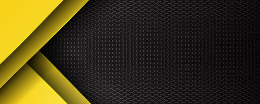 Template corporate concept yellow black grey and white contrast background.