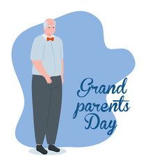 happy grand parents day with cute grandfather