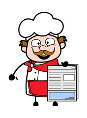 Cartoon Businessman holding a newspaper