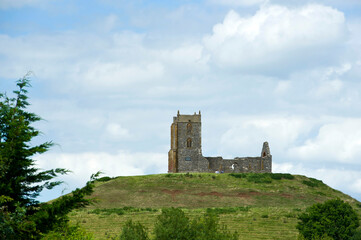 Fototapeta premium Burrow Mump, Burrowbridge, Somerset