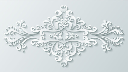 Vector modern volumetric floral elements