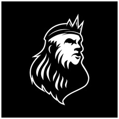 The King mascot logo of Ancient Kingdom in Emperor age