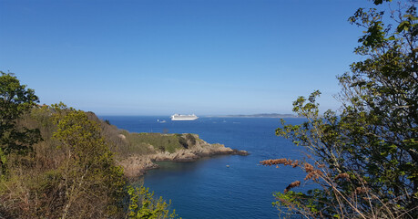 Fototapeta na wymiar Cruise Ship, St Peter Port, Guernsey Channel Islands