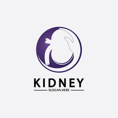 Health and Care Kidney Logo Design Concept. Urology Logo Vector Template