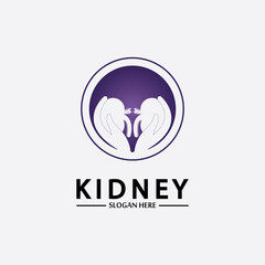 Health and Care Kidney Logo Design Concept. Urology Logo Vector Template