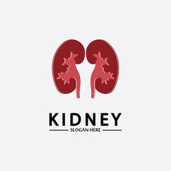 Health and Care Kidney Logo Design Concept. Urology Logo Vector Template