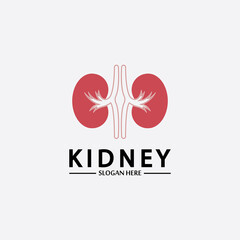 Health and Care Kidney Logo Design Concept. Urology Logo Vector Template