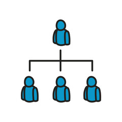 Avatars circuit line and fill style icon vector design