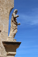 Naklejka premium Statue du Christ à l'angle d'un mur à Mdina (Rabat, Malte) 1