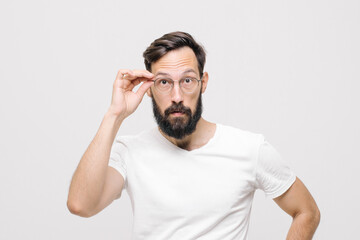 Fototapeta premium Close-up portrait of handsome young man