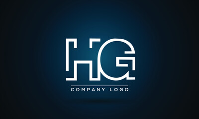 Creative modern unique letter logo HG