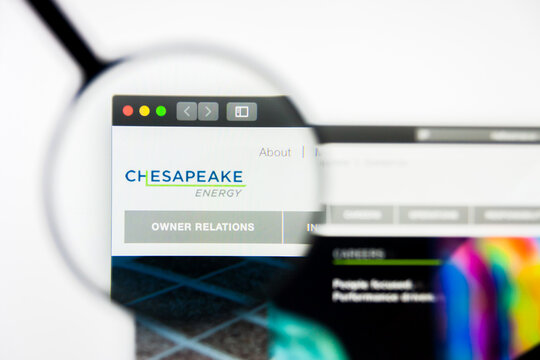 Richmond, Virginia, USA - 27 July 2019: Illustrative Editorial Of Chesapeake Energy Corporation Website Homepage. Chesapeake Energy Corporation Logo Visible On Display Screen.