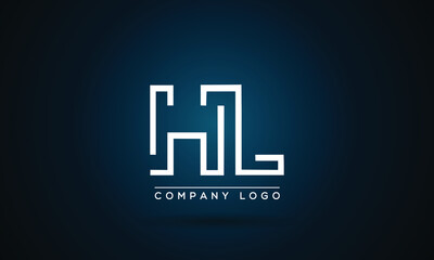 Creative modern unique letter logo HL