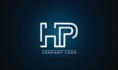 Fototapeta premium Creative modern unique letter logo HP