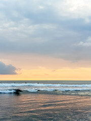 Fototapeta premium Amazing sunset view on Indian ocean at Bali, Indonesia