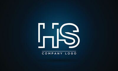 Creative modern unique letter logo HS
