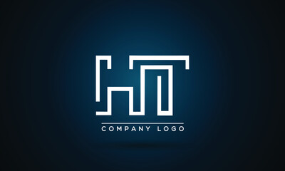 Creative modern unique letter logo HT