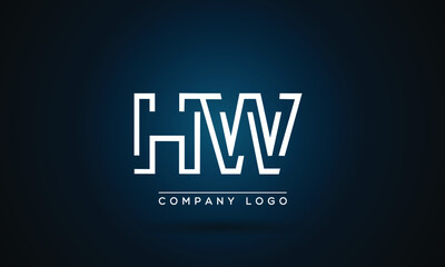 Creative modern unique letter logo HW