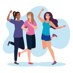 Fototapeta premium happy women, group female celebrating holiday