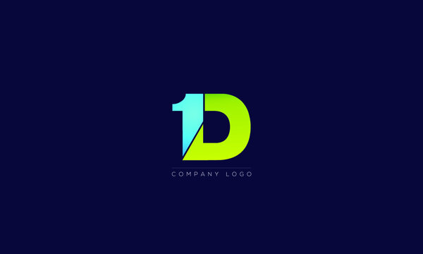  1D, D1 Logo Initial letter Design Template Vector