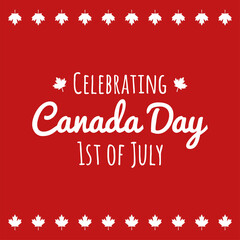 Naklejka na ściany i meble Canada day card