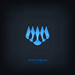 Water abstract vector template design emblem logo, Ecology, Business technology universal idea, Vector illustration Eps 10