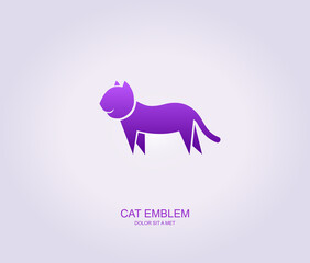 Cat abstract vector template design emblem logo, Pets, Business technology universal idea, Vector illustration Eps 10