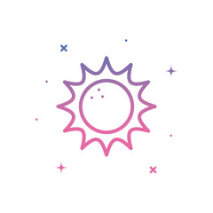 sun gradient style icon vector design