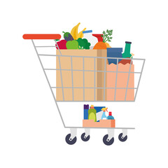 Grocery shopping cart icon