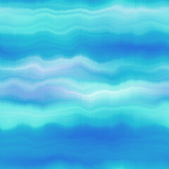 Blurry gradient abstract blue water texture background. Wavy irregular bleeding watercolor seamless pattern. Digital wave ombre distorted all over print. Variegated dripping effect backdrop.  © Limolida Studio