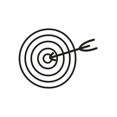 target with arrow line style icon vector design