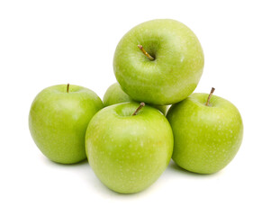 Green apple, isolated on white background