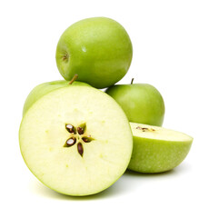 Green apple, isolated on white background