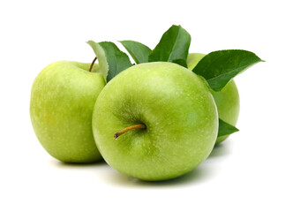 Green apple, isolated on white background